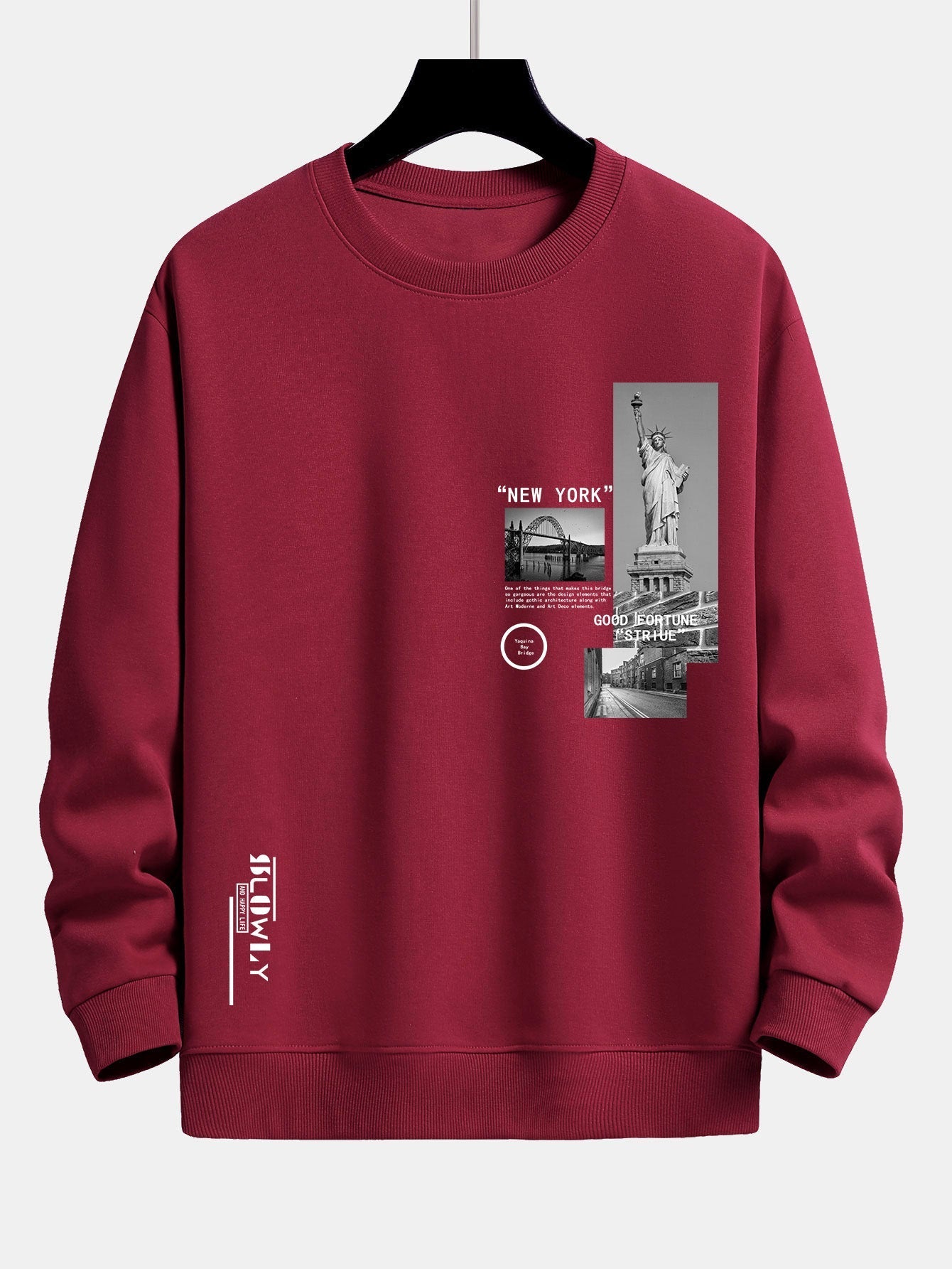 Relaxed Fit Sweatshirt Featuring New York Architecture Design