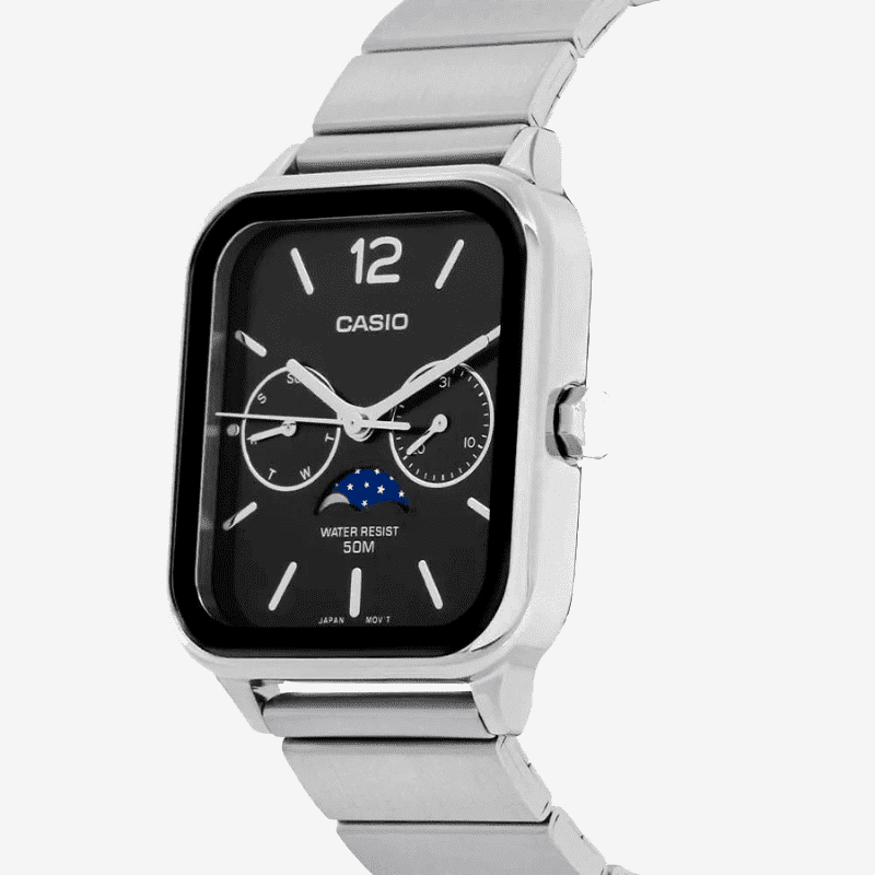 C A S I O Lunar 36 mm Watch - Water Resistant | Stainless Steel