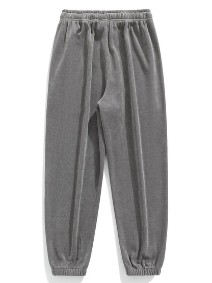 Velvet-Finish Corduroy Joggers
