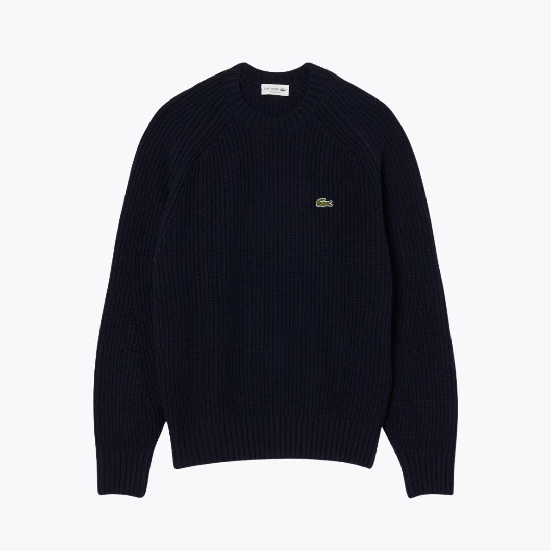 LC Thick Carded Wool Crew Neck Sweater